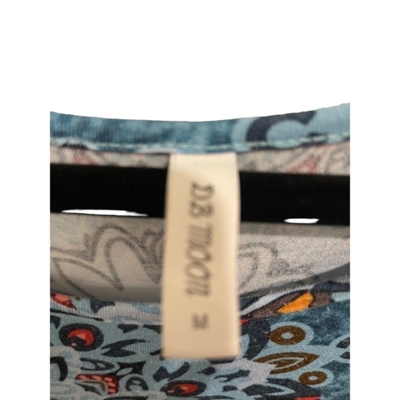 DB Moon Women's Multicolor Short Sleeve Stretch Knit Dress Size Medium - Picture 3 of 4